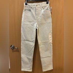 Old Navy Sky-Hi Straight Jeans in Blue/White Pinstripe (NWT)